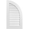 Ekena Millwork Quarter Round Top Right Surface Mount PVC Gable Vent w/ 3-1/2"W x 1"P Standard Frame, 20"W x 36"H GVPQR20X3601SF - alternate 1